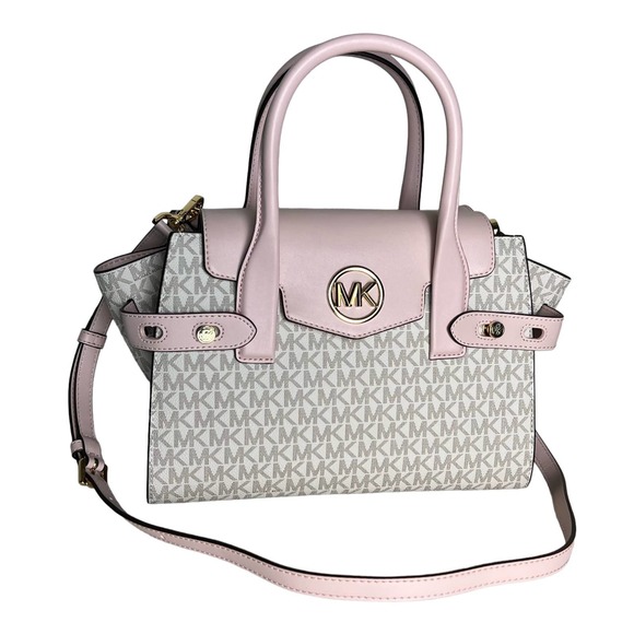 MICHAEL Michael Kors Handbags - MICHAEL KORS POWDER BLUSH MEDIUM FLAP SATCHEL CARMEN